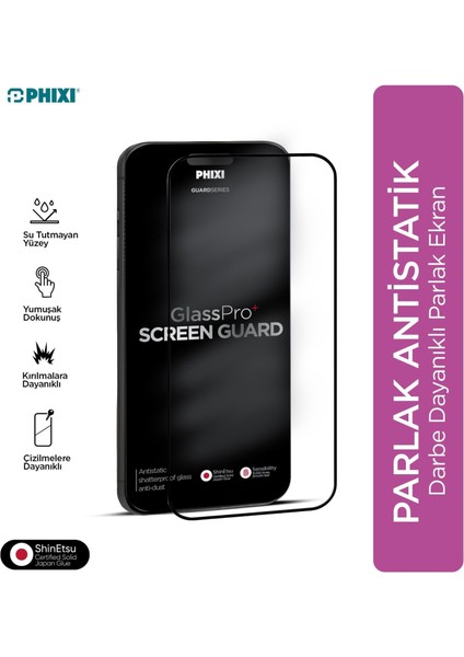 Premium Guard Parlak Cam Ekran Koruyucu – iPhone x Uyumlu | Antistatik, Su Tutmaz, Tam Kaplama