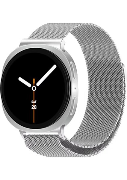 Samsung Galaxy Watch 8 40MM 44MM Uyumlu Manyetik Milanese Loop Metal Kordon
