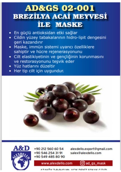 Brezilya Acai Meyvesi ile Maske modelleri