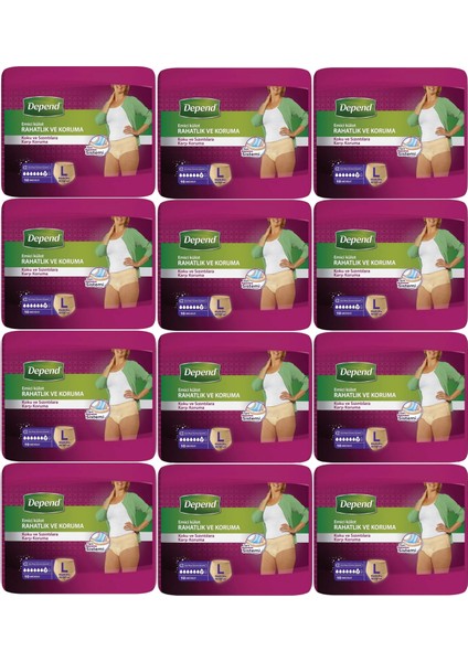 Emici Külot Hasta Bezi Large - Büyük Kadın 120 Adet (12PK*10)