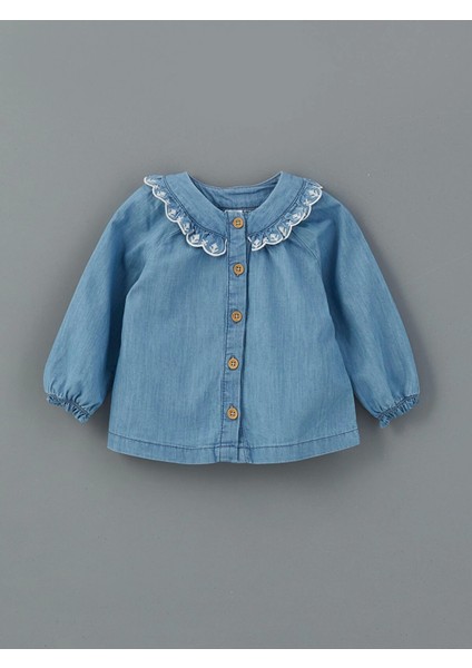 Lcw Baby Indigo Bisiklet Yaka Kız Bebek Gömlek ve Tayt 2'li fiyatları