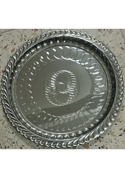 Çelik Sini Tepsi Yer Sofrası 47CM