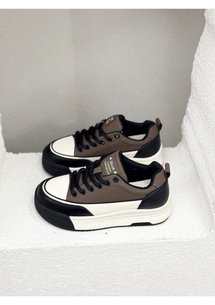 26K301 Kalın Taban Hakiki Deri Sneaker Spor Ayakkabı fiyatları