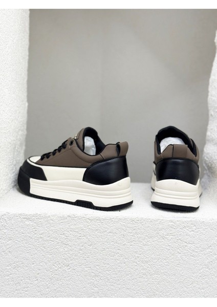 26K301 Kalın Taban Hakiki Deri Sneaker Spor Ayakkabı indirimleri