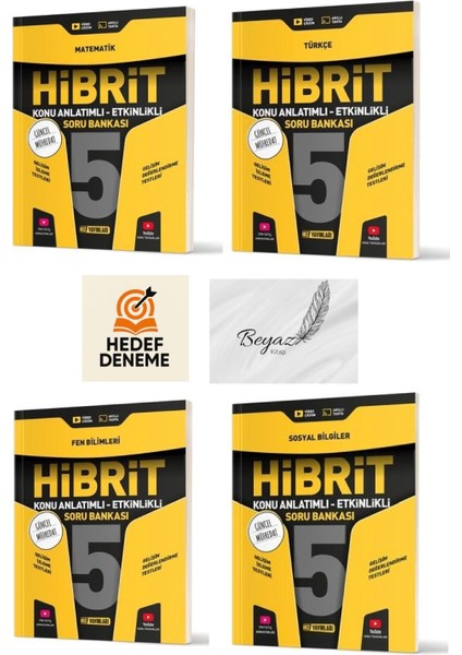 Hız 5.sınıf Hibrit Matematik Türkçe Fen Sosyal Konu Anlatımlı Soru Bankası Hedef Deneme