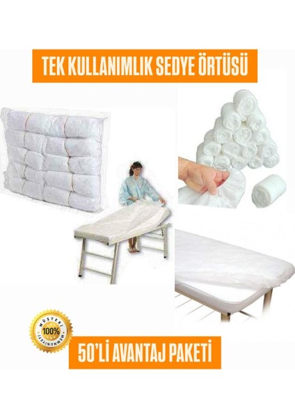 Tek Kullanımlık Lastikli Sedye Örtüsü-Hijyenik Sedye Örtüsü
