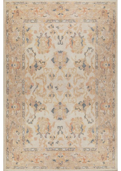 Relic Krem / Sarı Vintage Dokulu Klasik Desenli Dokuma Tabanlı Şönil Halı Al 496 fiyatları