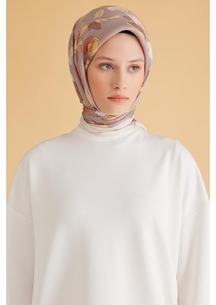 Fresh Pure Eşarp 2 - 06 Koyu Vizon Karışık Desen 49984