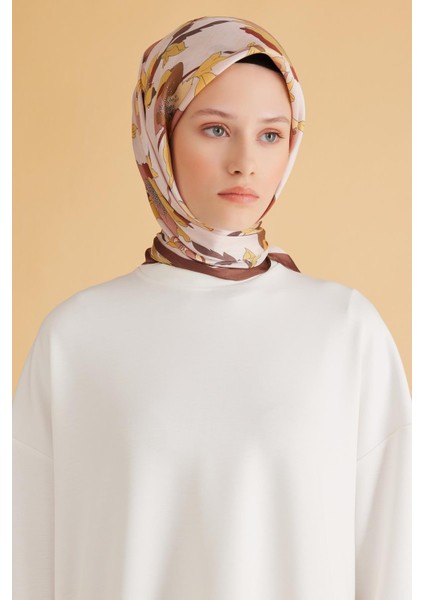 Fresh Pure Eşarp 2 - 09 Kahverengi Karışık Desen 49989