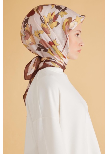 Fresh Pure Eşarp 2 - 09 Kahverengi Karışık Desen 49989 modelleri