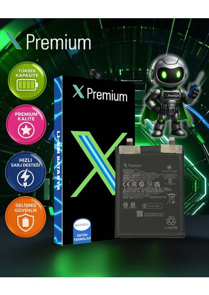 Xpremium Xiaomi Mi 12T (BM5J) Batarya – 5000 Mah Süper Yüksek Kapasiteli Güçlendirilmiş Pil