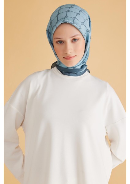 Fresh Pure Eşarp 7 - 25 Mavi Karışık Desen 49998