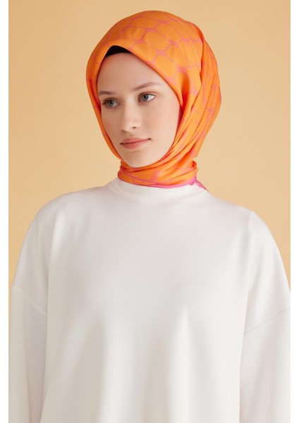 Fresh Pure Eşarp 7 - 29 Turuncu Karışık Desen 49999