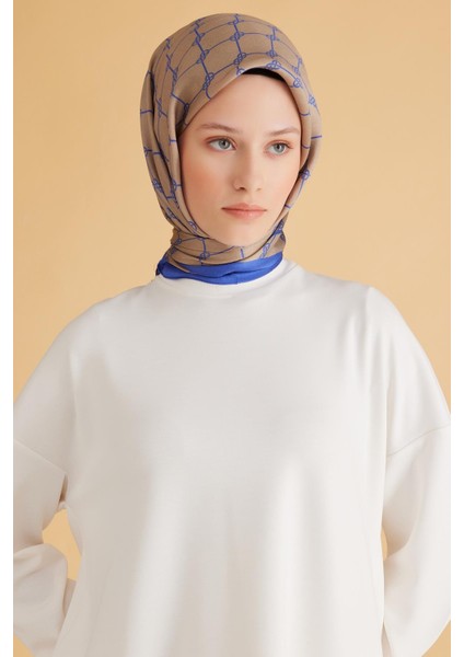 Fresh Pure Eşarp 7 - 27 Mavi Karışık Desen 49997