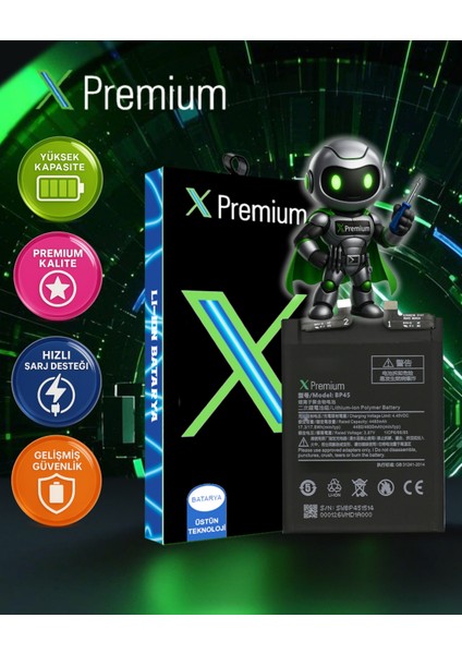 Xpremium Xiaomi Mi 12 Pro (BP45) Batarya – 4600 Mah Süper Yüksek Kapasiteli Güçlendirilmiş Pil