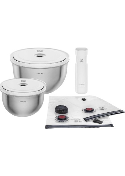 Fresh & Save Bowls Vakumlu Başlangıç Seti M/l 9 Parça Paslanmaz Çelik