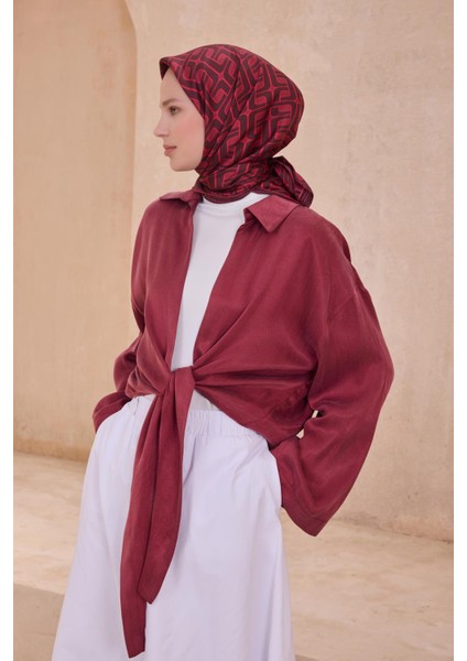 Tivil İpek Eşarp 4118 - 84 Bordo Karışık Desen fiyatları