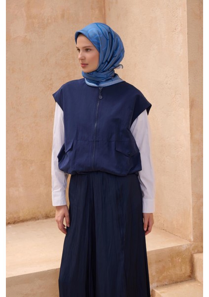 Tivil İpek Eşarp 4113 - 86 Mavi Karışık Desen fiyatları