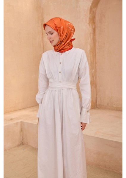 Tivil İpek Eşarp 4113 - 81 Turuncu Karışık Desen fiyatları