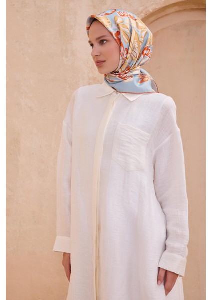 Tivil İpek Eşarp 4114 - 07 Açık Mavi Karışık Desen fiyatları