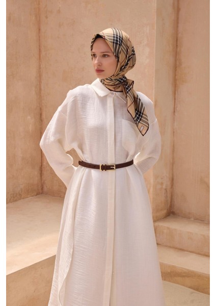 Tivil İpek Eşarp 4122 - 83 Sütlü Kahve Karışık Desen fiyatları