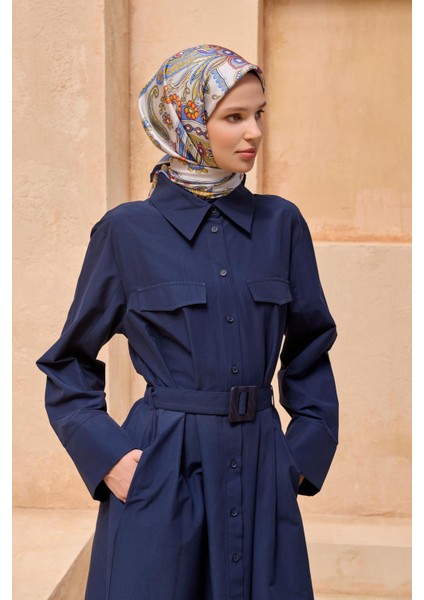 Tivil İpek Eşarp 4111 - 31 Gri Karışık Desen fiyatları