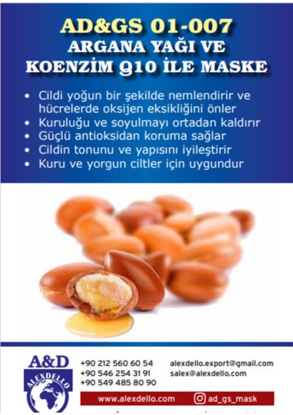 Argana Yagı ve Koenzim Q10 ile Maske