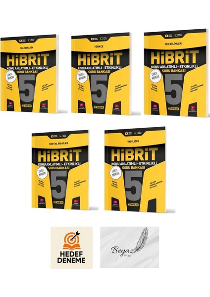 Hız 5.sınıf Hibrit Matematik Türkçe Fen Sosyal Ingilizce Konu Anlatımlı Soru Bankası Hedef Deneme