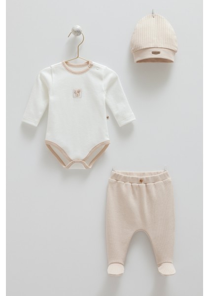 Forset Body Pantolon Şapka Takım - Bej