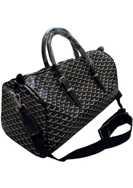 Monogram Detaylı Seyahat Çantası Askılı Bavul Spor Çantası El Valizi Goyard Style fiyatları