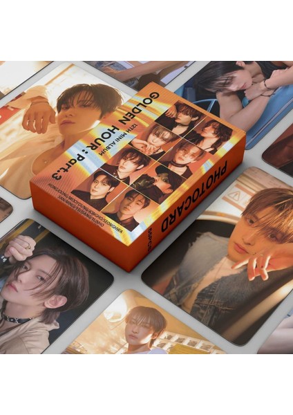 Ateez '' Golden Hour Pt:3 '' Çift Yön Baskılı Lomo Card Seti modelleri