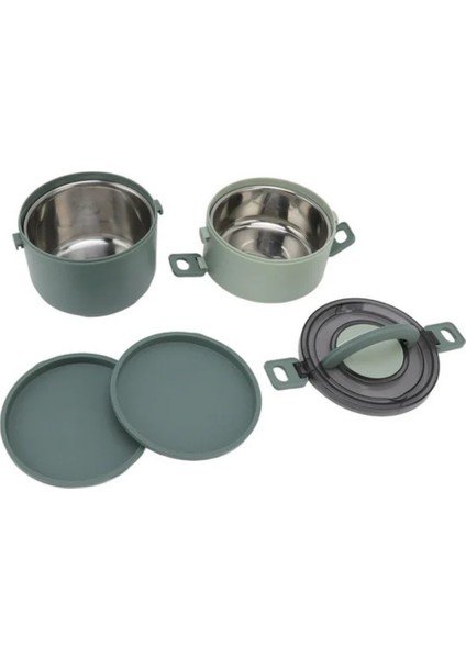 Bento 2 Katlı 2 Bölmeli Bpa Free 1600ML Paslanmaz Çelik Lunch Box Yemek fiyatları