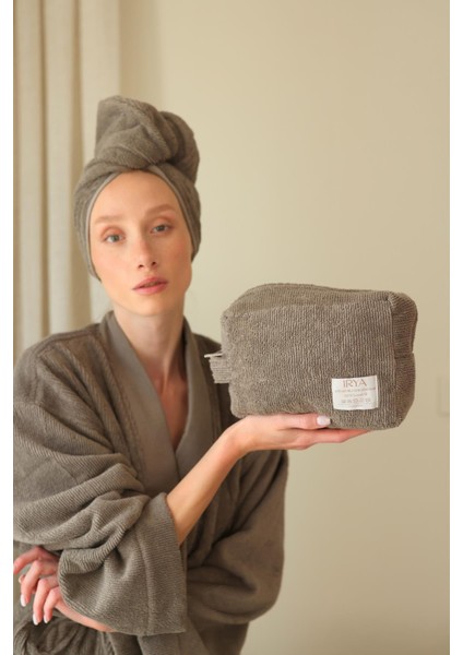 Solena Kadın Bornoz L/xl Gri fırsatları