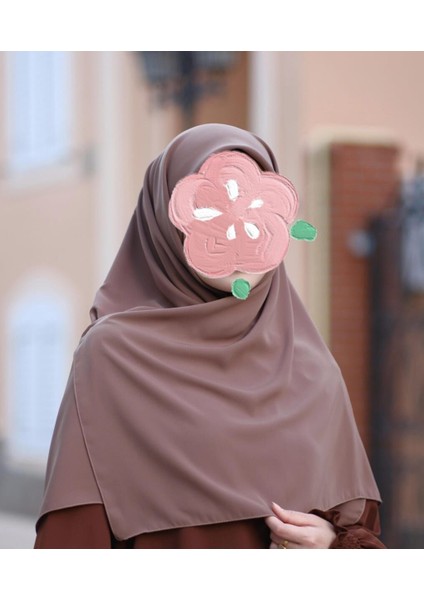 Tesettür Hijab Medine Ipeği Eşarp Nude