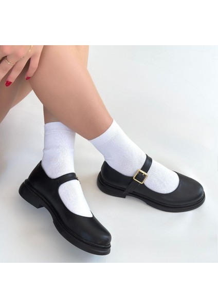 Yoko Siyah Cilt Oxford Ayakkabı modelleri