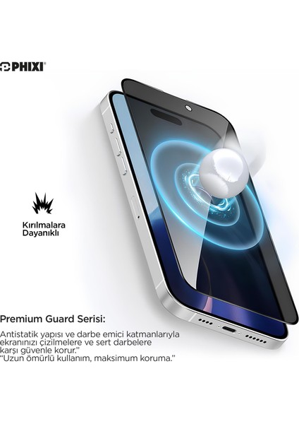 Premium Guard Hayalet Cam Ekran Koruyucu – iPhone 13 Uyumlu | Antistatik, Su Tutmaz, Tam Kaplama modelleri