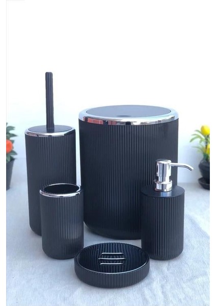 Lisbone Antrasit 5 Parça Akrilik Banyo Seti Takımı 13166 fiyatları