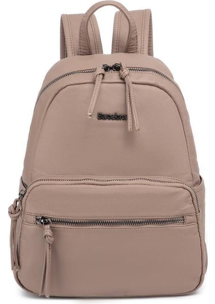 Yıkama Deri Sırt Askılı Kadın Çantası 21K Barcelona 1923 fırsatları