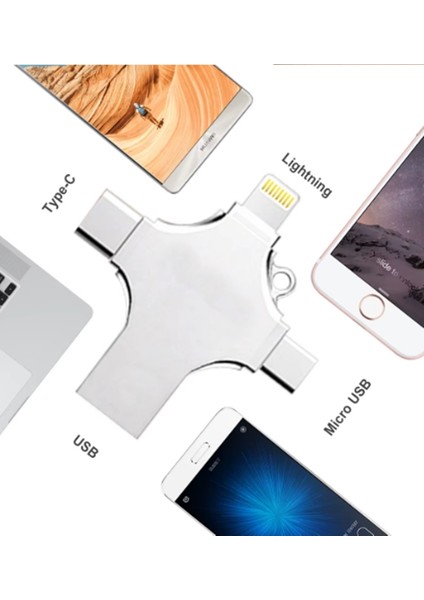 128 GB Flash Bellek - Android Telefon, Tablet, Bilgisayar, Apple, Macbook Uyumlu Flash Bellek Metal Kasa indirimleri