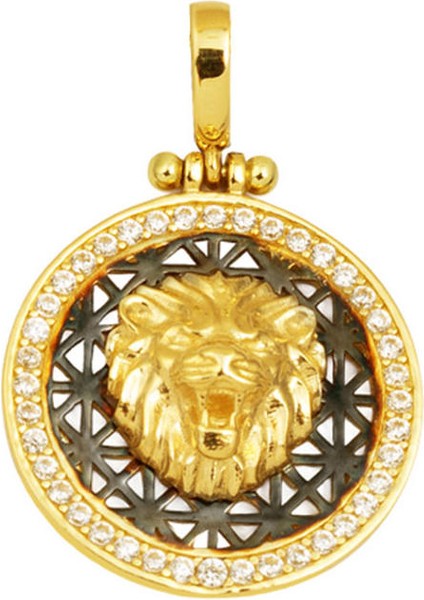 Aslan Tasarım Kolye Ucu 14 Ayar Altın