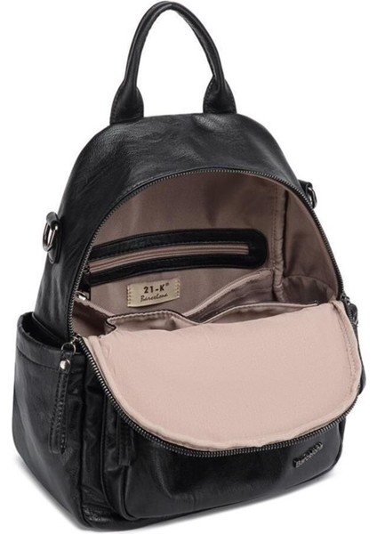 Yumuşak Dokulu Yıkama Deri Askılı Kadın Sırt Çantası