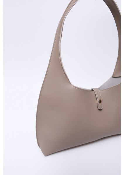 Vizon SHK142 Suni Deri Iki Bölmeli Çıtçıtlı El, Kol ve Omuz Çantası