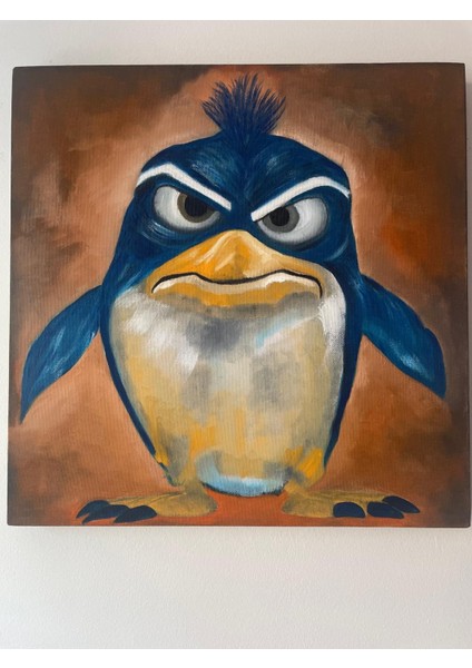 Yağlı Boya Penguen Tablosu | 40×40 cm indirimleri