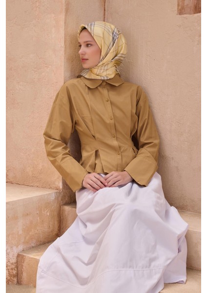 Tivil Saf İpek Eşarp 4122 - 32 Sarı Karışık Desen fiyatları