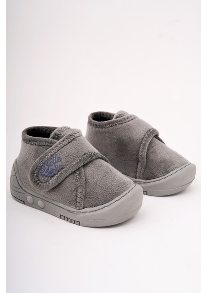 Gri Işıklı Çocuk Panduf Bot – Kaymaz Tabanlı, Cırt Cırtlı, Sıcak Polar Kumaş Ev Ayakkabısı modelleri