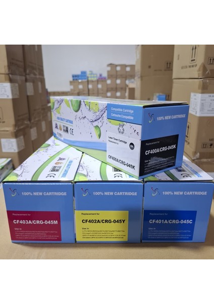 Hp CF201A/CF400A Yüksek Kalite Toner Kartuşu 1 Tkm 4 Renk