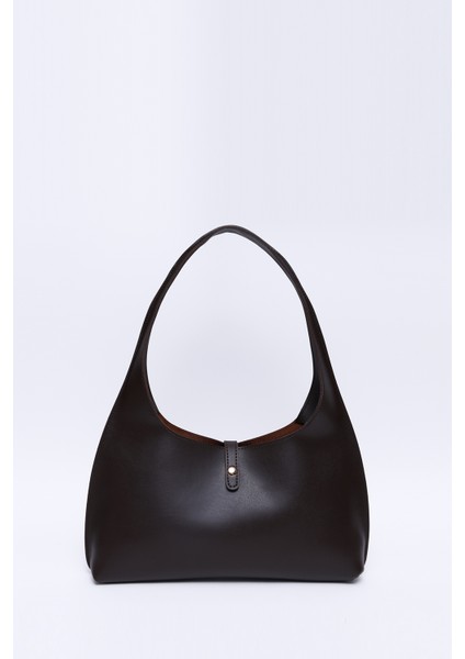 Kahve Rengi SHK142 Suni Deri Iki Bölmeli Çıtçıtlı El, Kol ve Omuz Çantası fırsatları