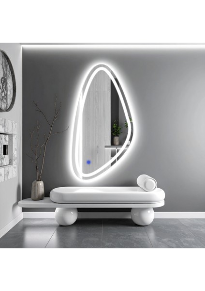 Sinela Beyaz Led'li Lazer Kumlamalı Lavabo & Banyo Aynası (Dokunmatik Sensörlü) fiyatları