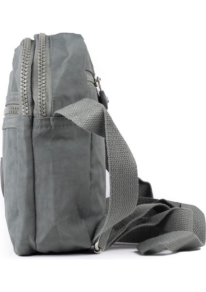 Küçük Boy 571 Krinkıl/klinkır Su Geçirmez Kumaş Çok Bölmeli Çapraz Omuz Telefon Çantası Gri 10A fırsatları