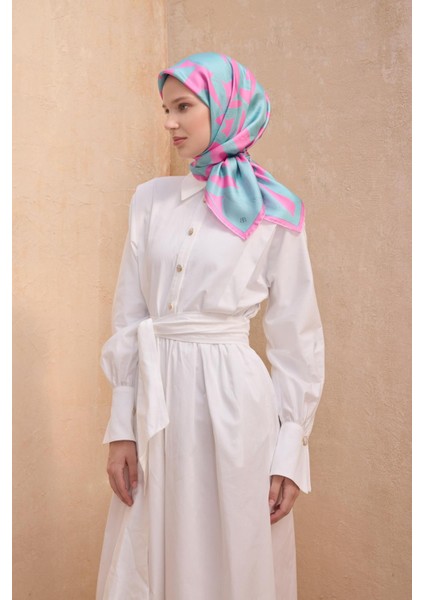 Tivil Saf İpek Eşarp 4123 - 33 Pembe Karışık Desen fiyatları